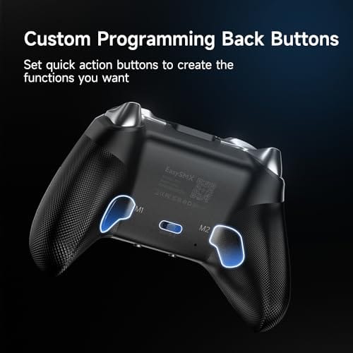 EasySMX Wireless PC Controller with Hall Triggers, Hall Joysticks, Bluetooth Controller for PC, Switch and Steam, Android TV, Android Mobile and iPhone/iPad - Include a White Swappable Faceplate - Xpressa