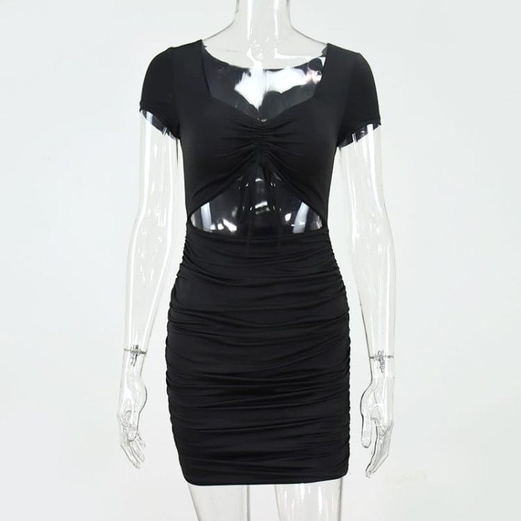 Ladies Sexy Dress Women Summer Dresses Bodycon Party Black - Xpressa