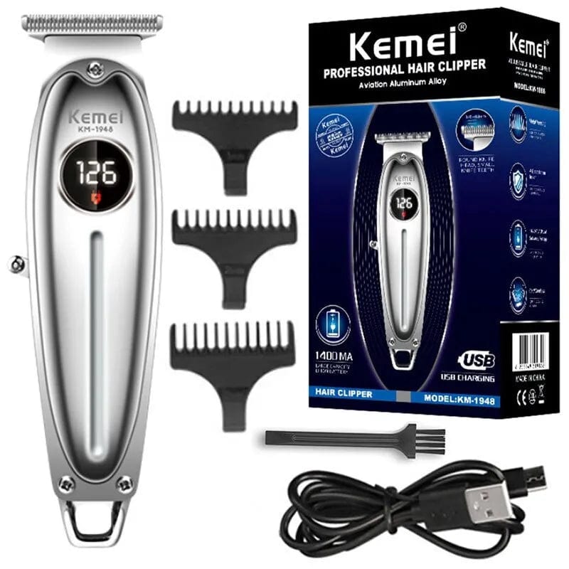 LCD Display Hair Clipper Powerful Full Metal Electric Beard Trimmer Haircut - Xpressa