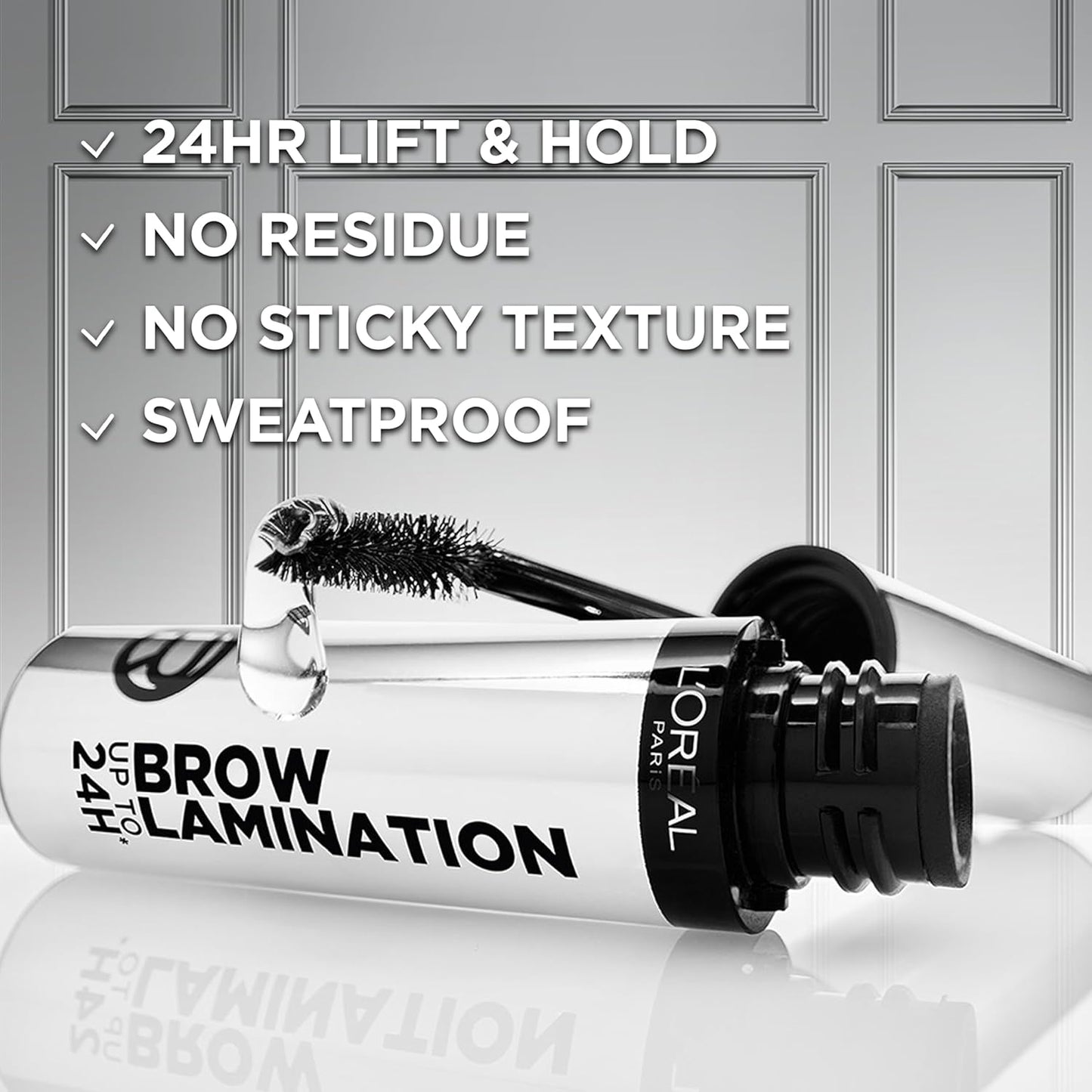 L'Oreal Paris Infallible Up To 24H Wear Brow Lamination, Water - Resistant Longwear Eyebrow Gel Make Up, Clear/Transparent, 0.16 Fl Oz - Xpressa