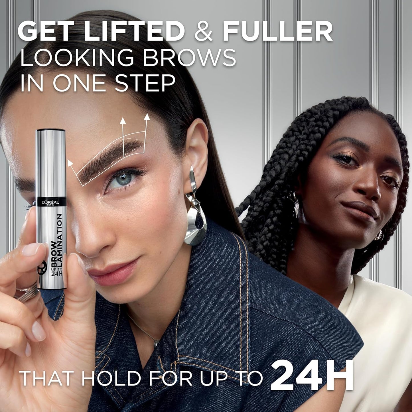 L'Oreal Paris Infallible Up To 24H Wear Brow Lamination, Water - Resistant Longwear Eyebrow Gel Make Up, Clear/Transparent, 0.16 Fl Oz - Xpressa