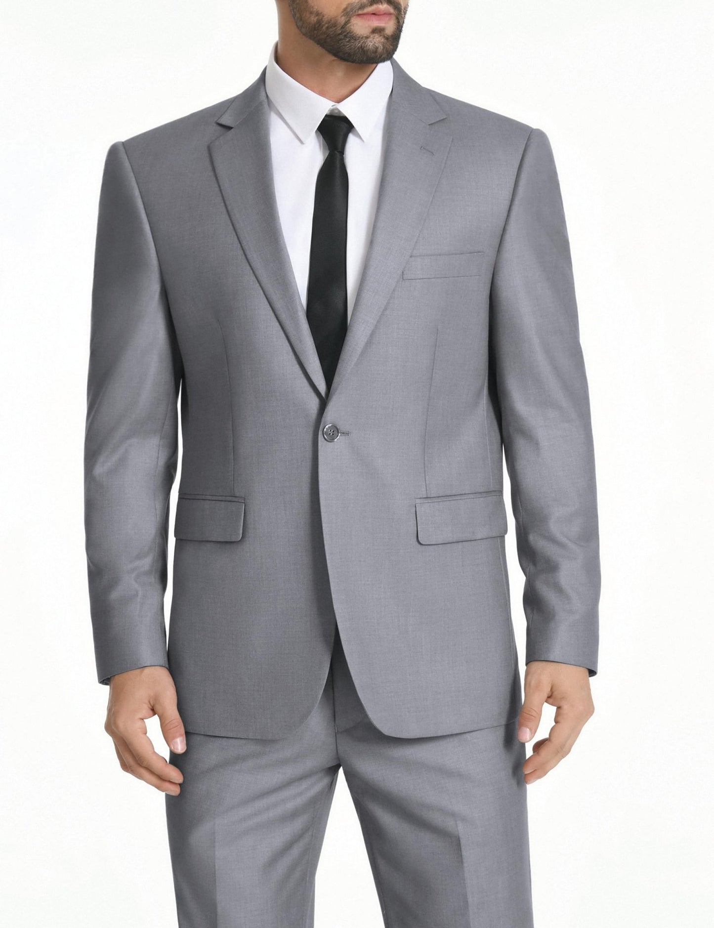 Mens Suit 2 Piece Suits for Men One Button Slim Fit Solid Jacket & Pant Tuxedo Set Business Wedding Party - Xpressa