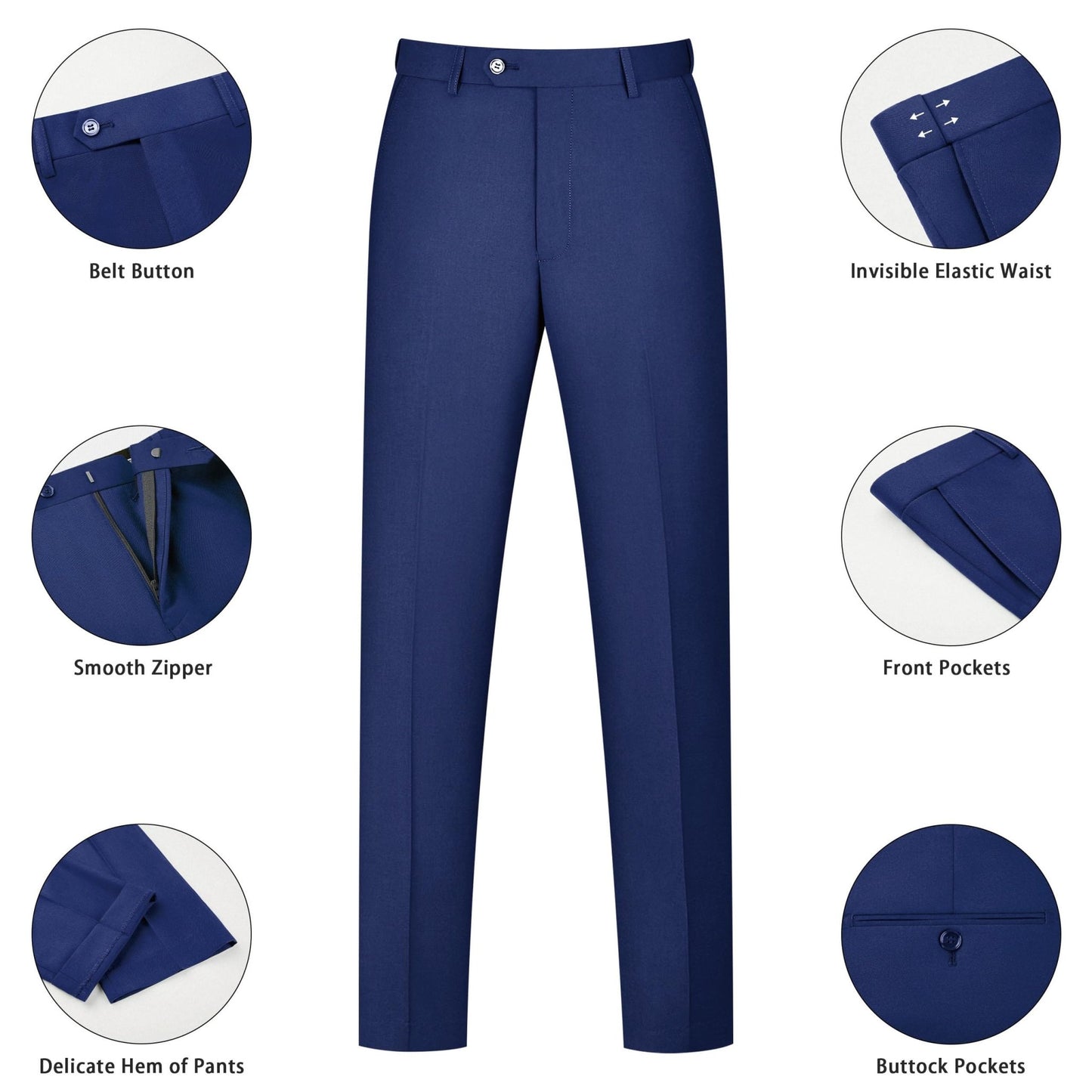 Mens Suit 2 Piece Suits for Men One Button Slim Fit Solid Jacket & Pant Tuxedo Set Business Wedding Party - Xpressa