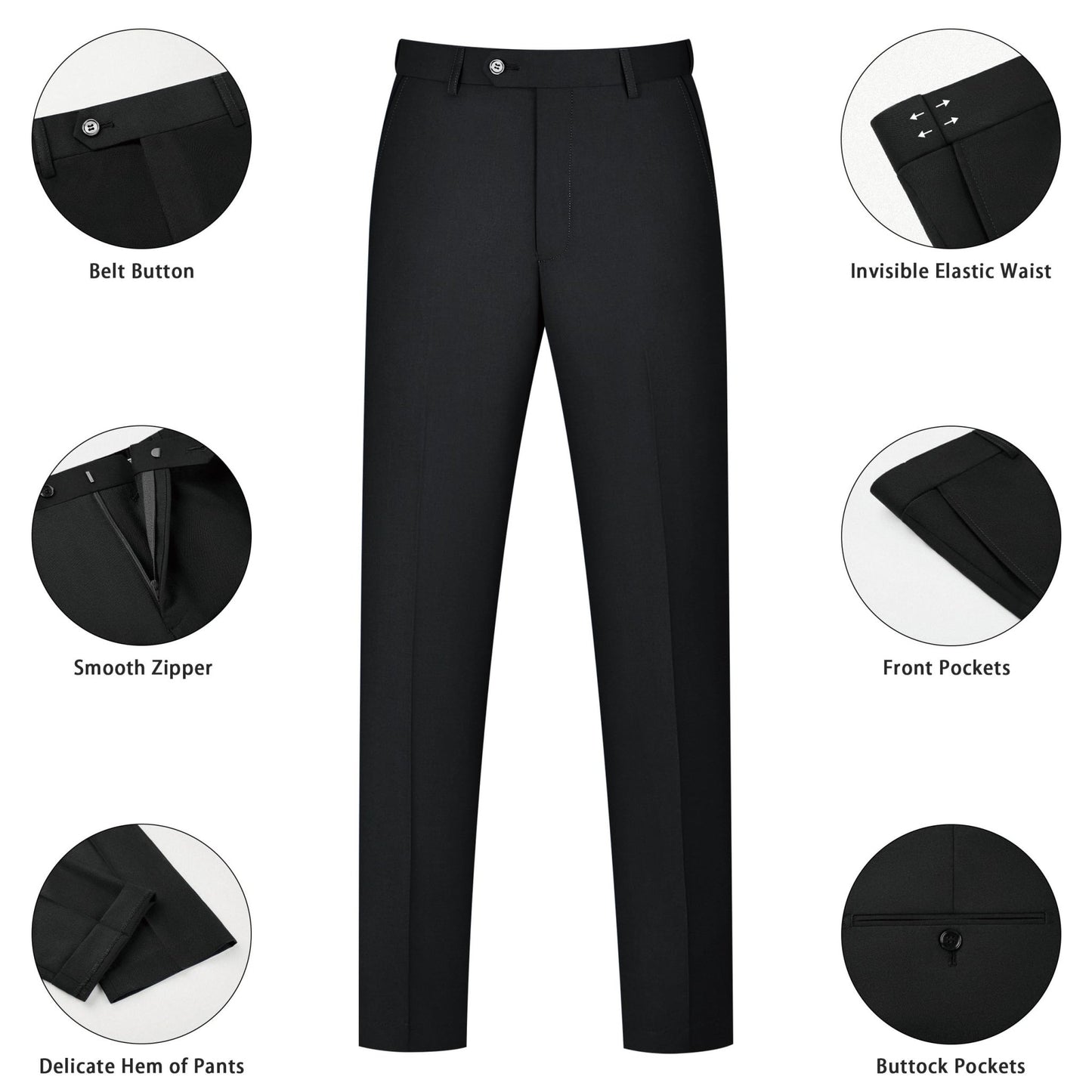 Mens Suit 2 Piece Suits for Men One Button Slim Fit Solid Jacket & Pant Tuxedo Set Business Wedding Party - Xpressa