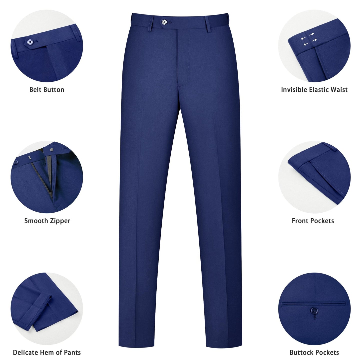 Mens Suit 2 Piece Suits for Men One Button Slim Fit Solid Jacket & Pant Tuxedo Set Business Wedding Party - Xpressa