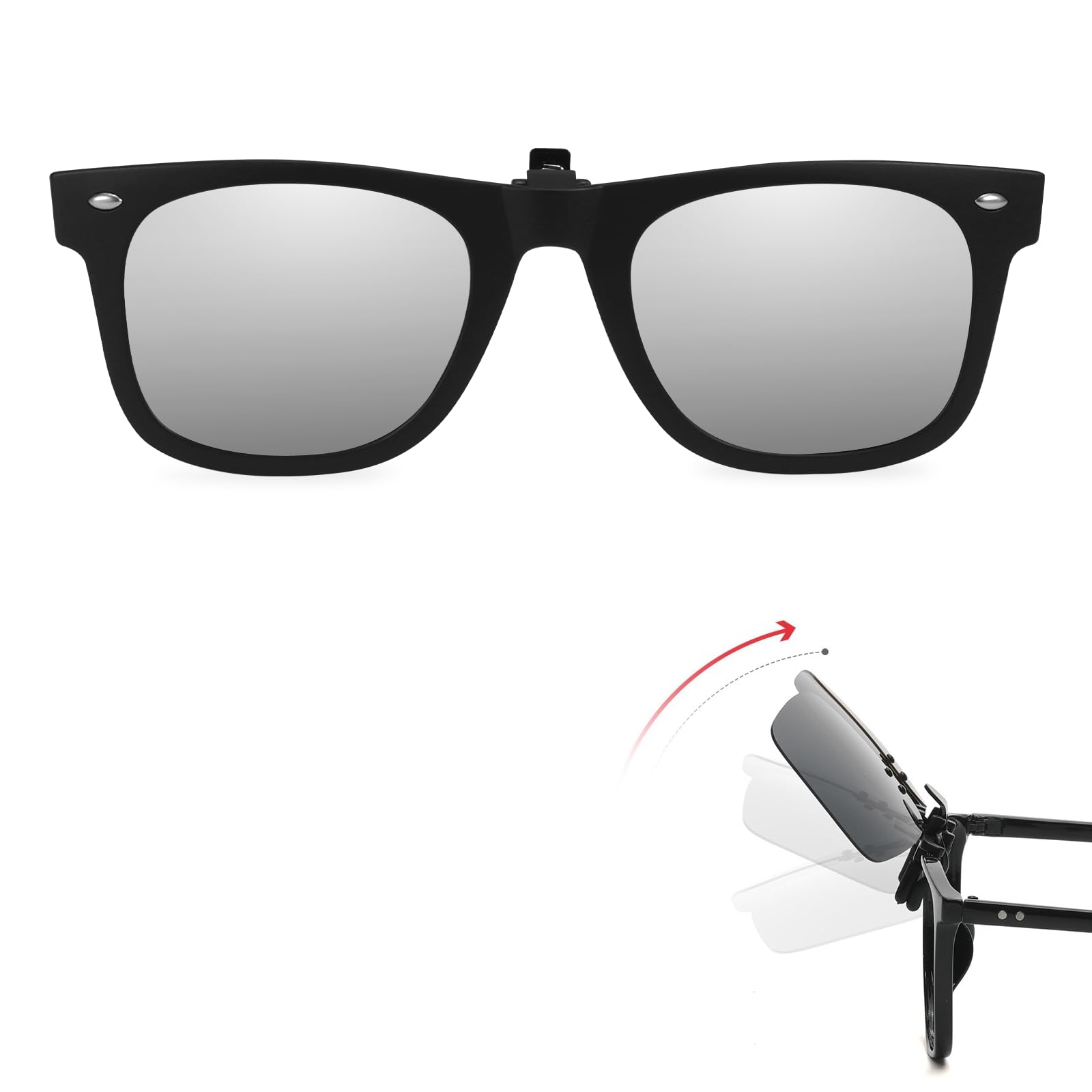 Polarized Clip on Flip Up Sunglasses Over Prescription Glasses UV400 Protection TS - CO - 2140 - Xpressa