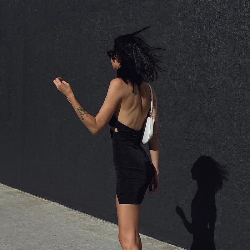 Ruched Slim Elastic Bodycon Summer Sexy Casual Mini Dresses - Xpressa